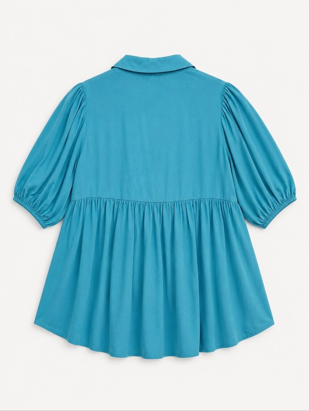 Plus Size Button Down Teal Top Size 3XL (18) - Picture 4 of 5